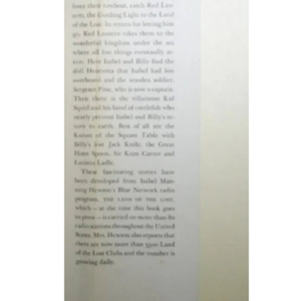 Vintage Book Land Of The Lost Isabell Manning Hewson 1945 Illustrated - Picture 4 of 8